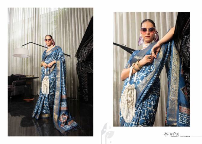 Kashmir Beauty By Vipul Printed Designer Sarees Wholesale market In Surat